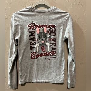 Oklahoma University Heather Gray Youth Crewneck Tee